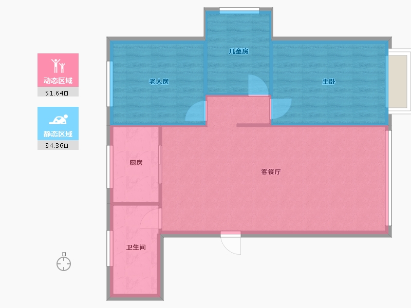 甘肃省-张掖市-崇文丽景-112.00-户型库-动静分区