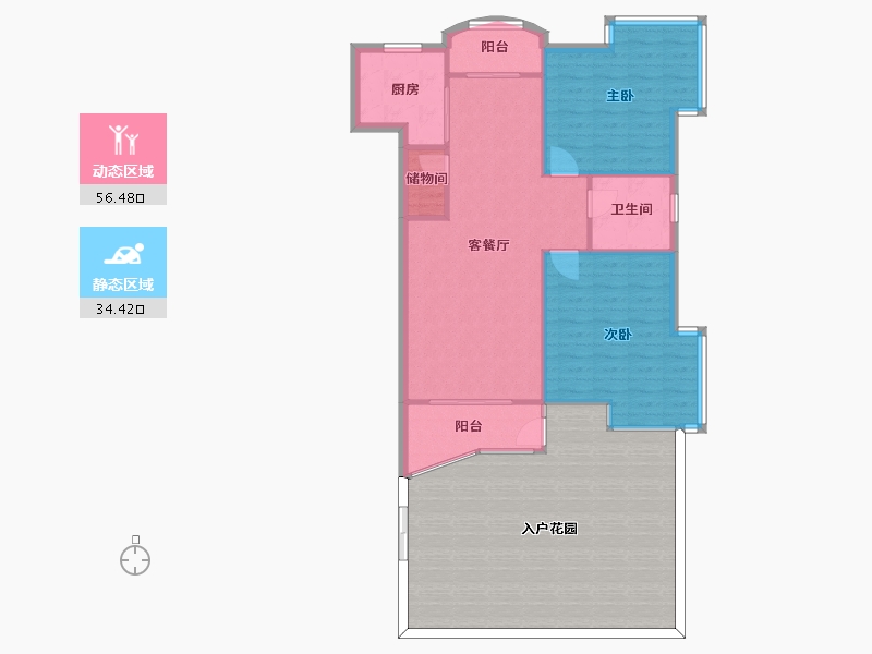 湖北省-武汉市-统建大江园南苑-80.71-户型库-动静分区