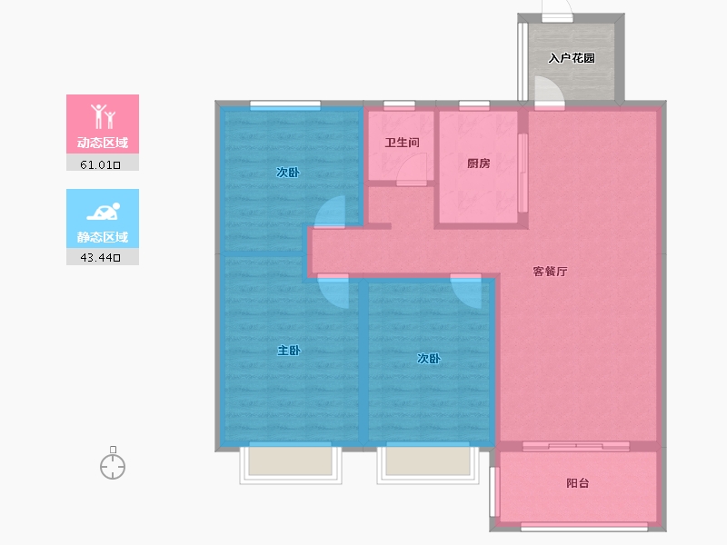 山东省-临沂市-天基五期御园-106.00-户型库-动静分区