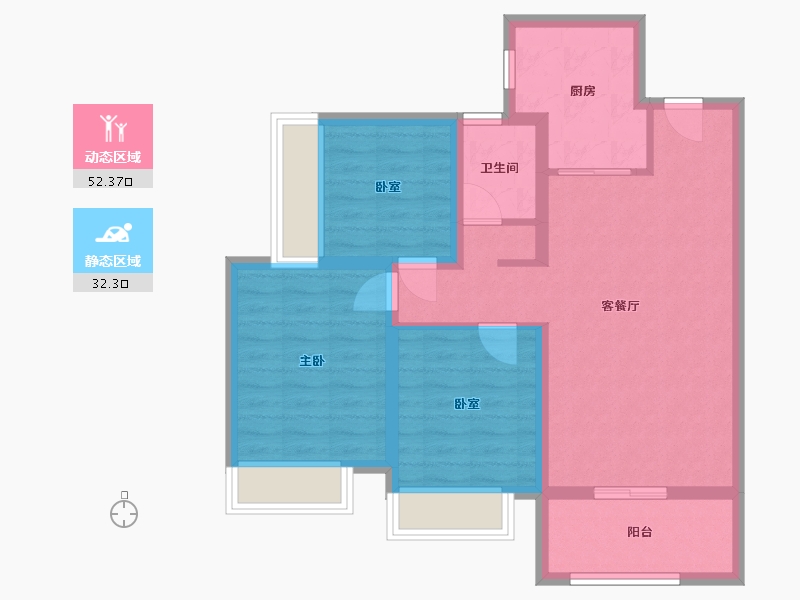 贵州省-贵阳市-美的国宾府-75.00-户型库-动静分区