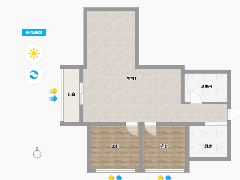 河北省-衡水市-滨湖国际-87.00-户型库-采光通风