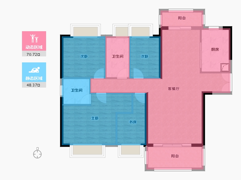 江西省-宜春市-新城明珠C区-110.00-户型库-动静分区