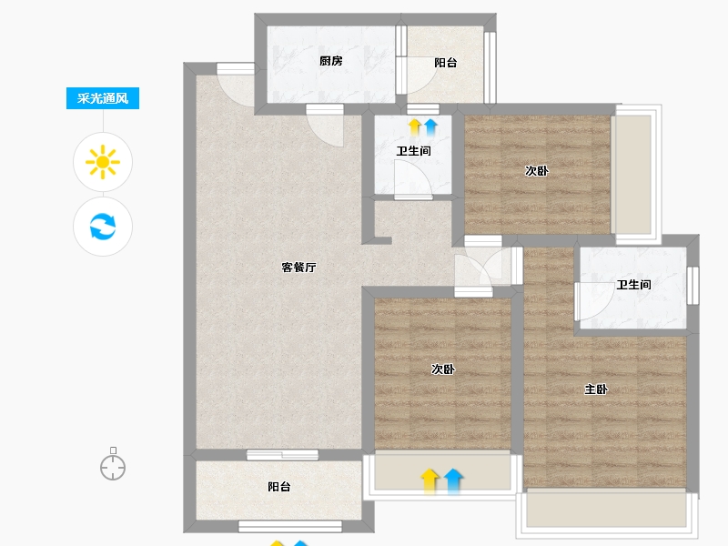 贵州省-黔东南苗族侗族自治州-黎平县平街头-80.00-户型库-采光通风