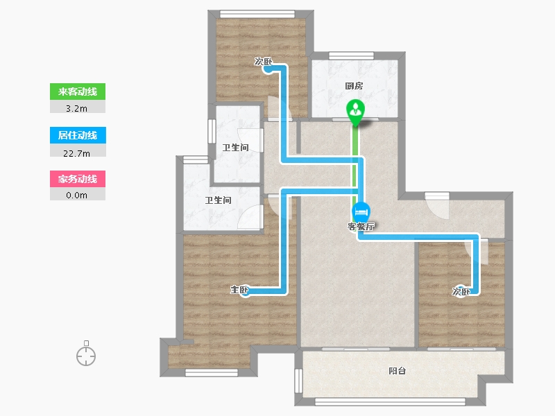 江苏省-苏州市-湖悦澜庭-95.00-户型库-动静线