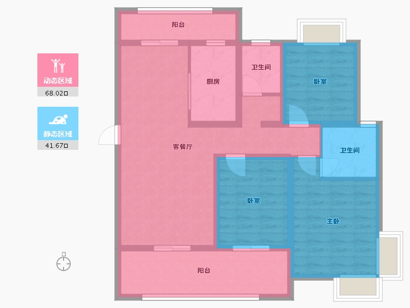 河南省-驻马店市-旭强首府-98.00-户型库-动静分区