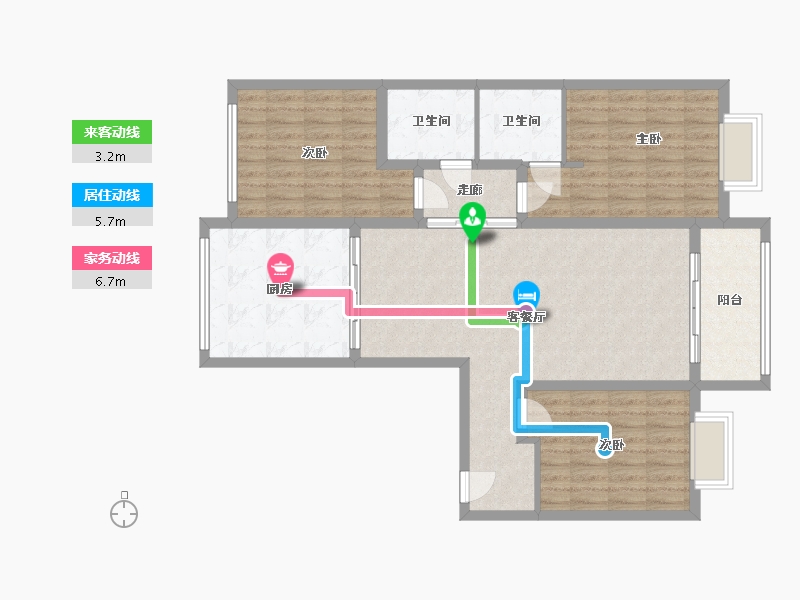 陕西省-榆林市-亿融嘉园-140.00-户型库-动静线