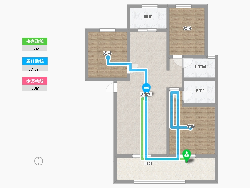 湖南省-益阳市-文苑凌云-102.00-户型库-动静线