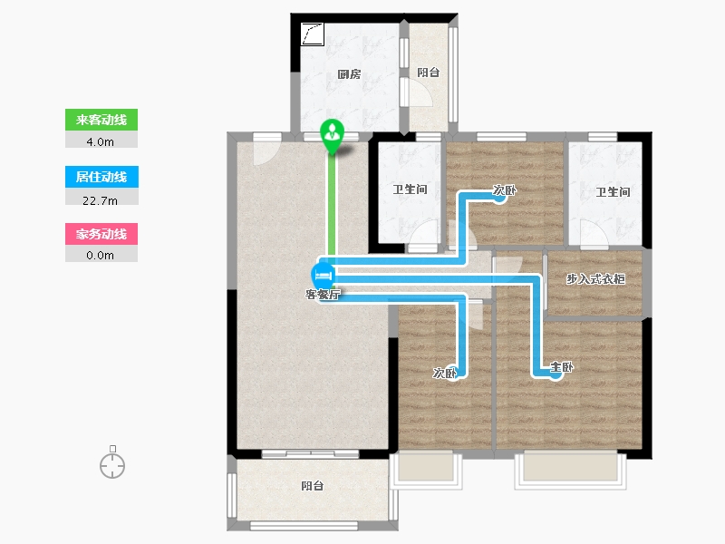 河南省-开封市-恒大滨河悦府-105.00-户型库-动静线