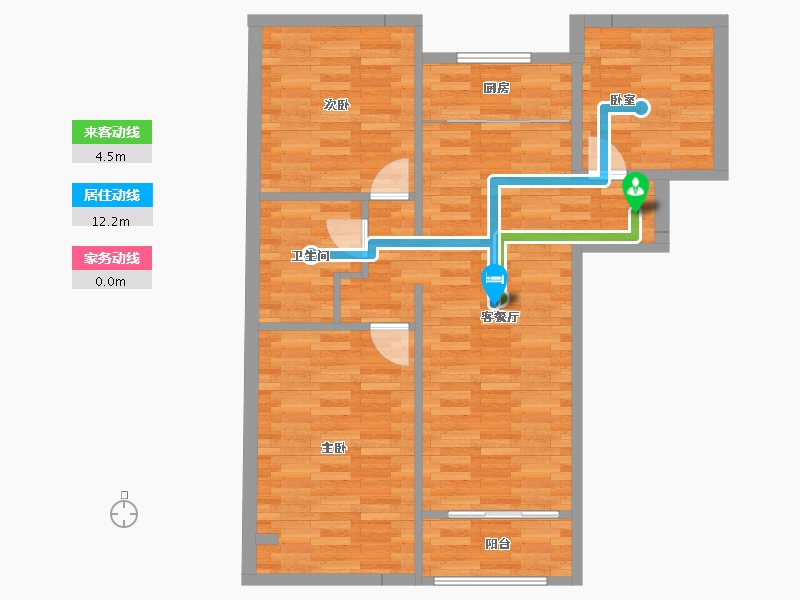 河北省-廊坊市-孔雀英国宫-68.83-户型库-动静线