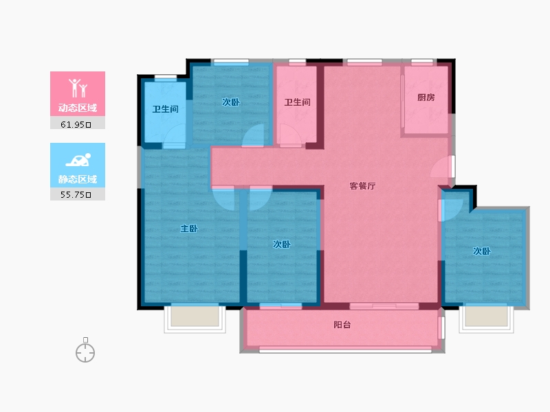 山东省-聊城市-如意府-117.44-户型库-动静分区