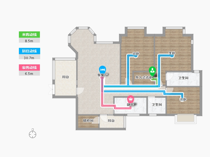 四川省-成都市-上风瑞庭-124.00-户型库-动静线