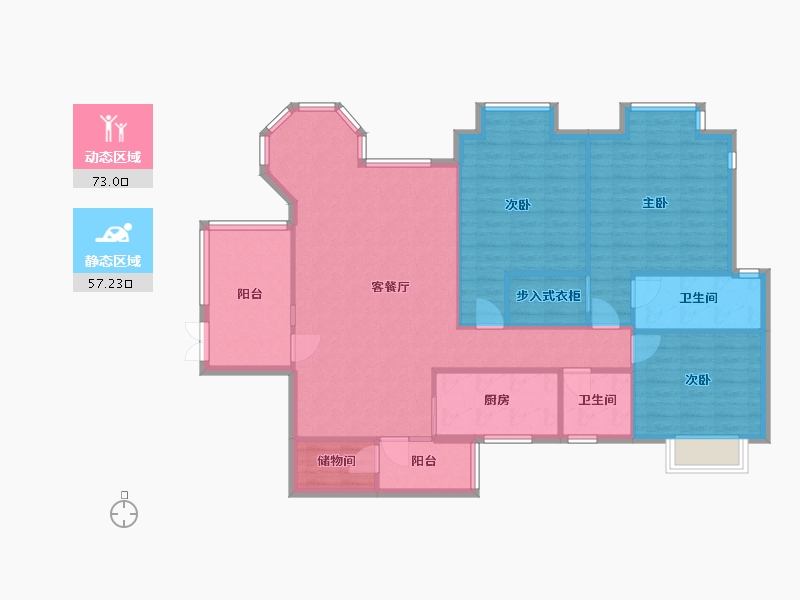 四川省-成都市-上风瑞庭-124.00-户型库-动静分区