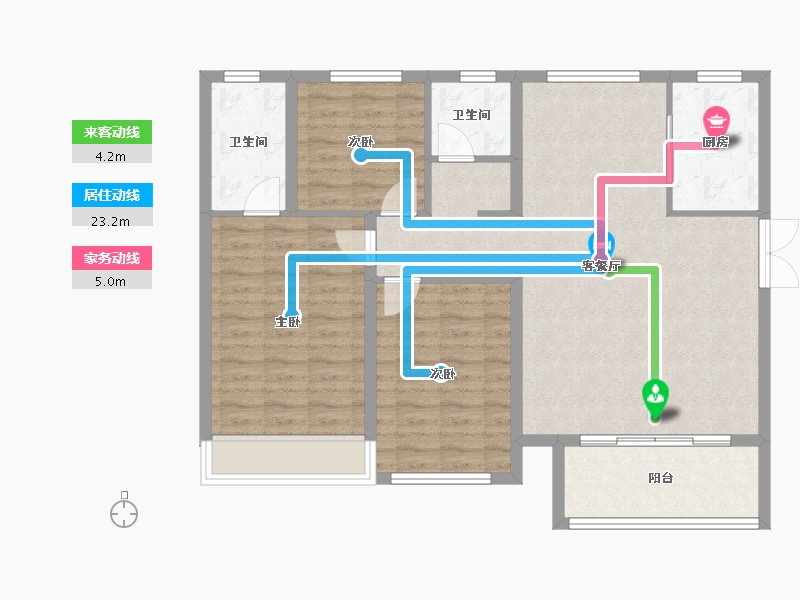 山西省-临汾市-云台府-144.00-户型库-动静线