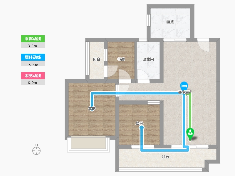 贵州省-贵阳市-保利公园2010-70.23-户型库-动静线