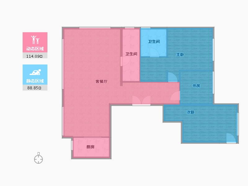 辽宁省-大连市-碧桂园东港国际-189.00-户型库-动静分区