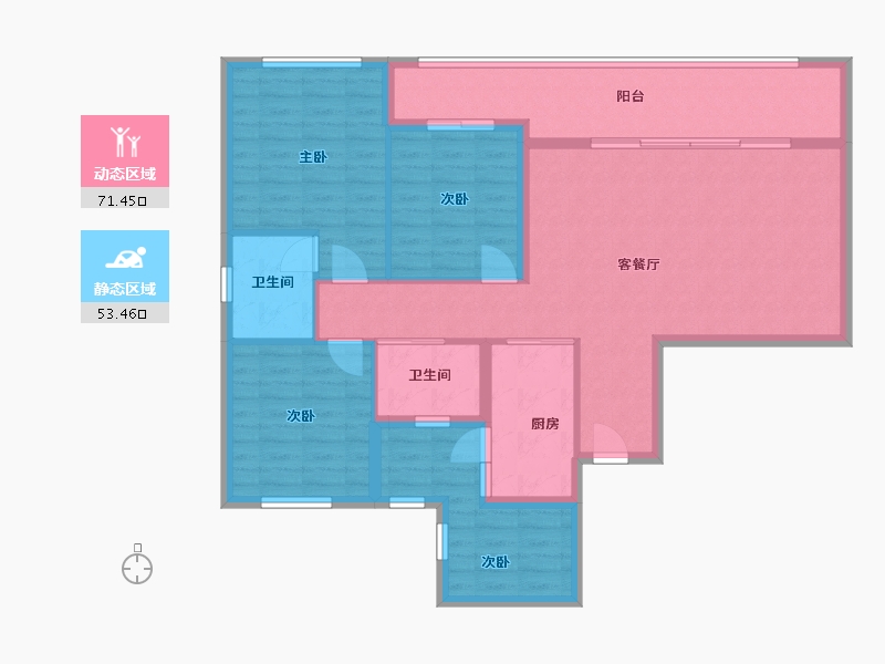 贵州省-贵阳市-椿棠府-87.00-户型库-动静分区