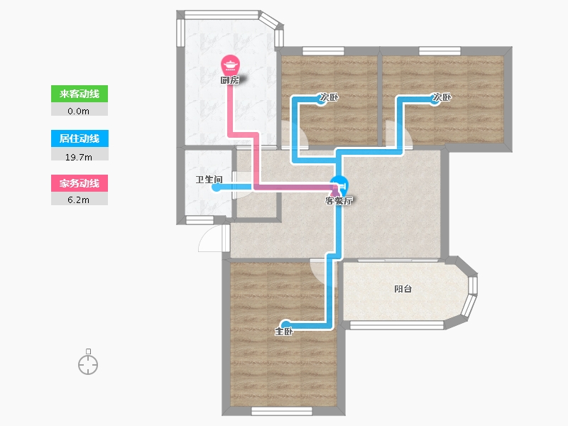 福建省-厦门市-市莲坂西小区-64.35-户型库-动静线