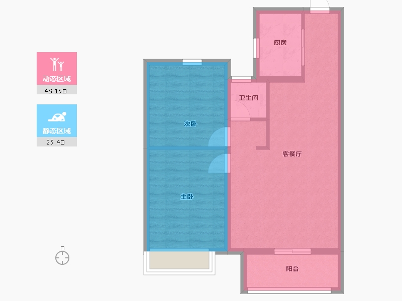 山东省-滨州市-吾悦广场-90.00-户型库-动静分区