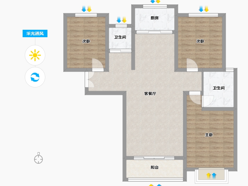 山西省-运城市-大运花园-100.00-户型库-采光通风