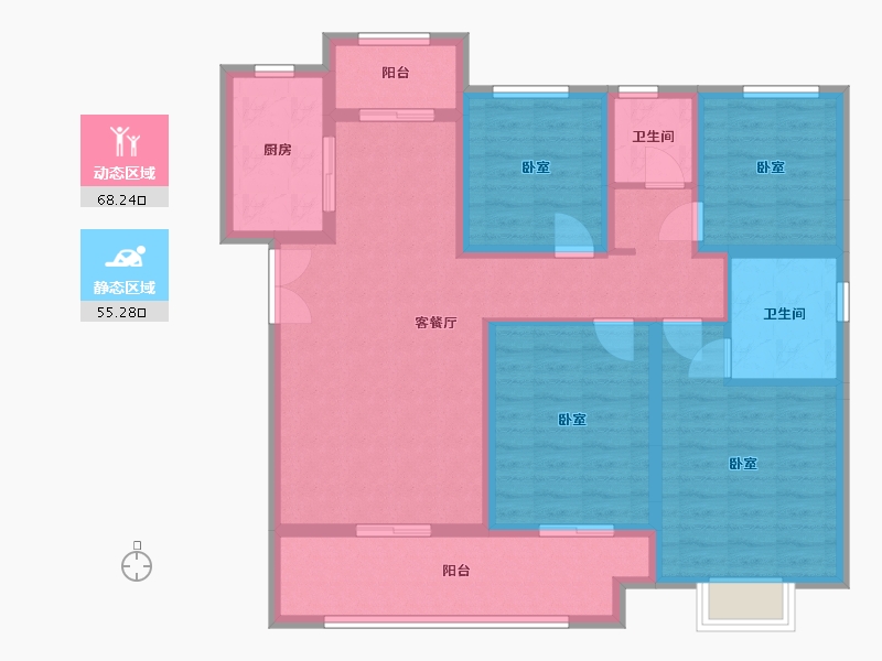 河南省-安阳市-建业壹号城邦-113.00-户型库-动静分区