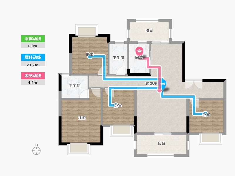 广东省-汕尾市-富航花园-100.00-户型库-动静线