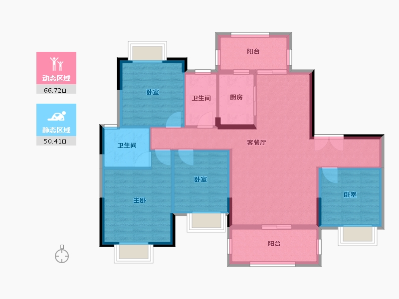 广东省-汕尾市-富航花园-100.00-户型库-动静分区