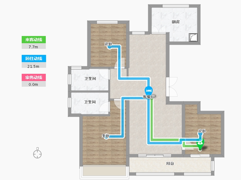 山东省-济宁市-湖畔雲庐-100.00-户型库-动静线