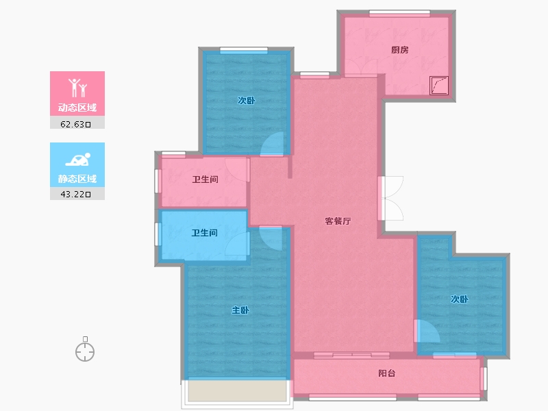 山东省-济宁市-湖畔雲庐-100.00-户型库-动静分区