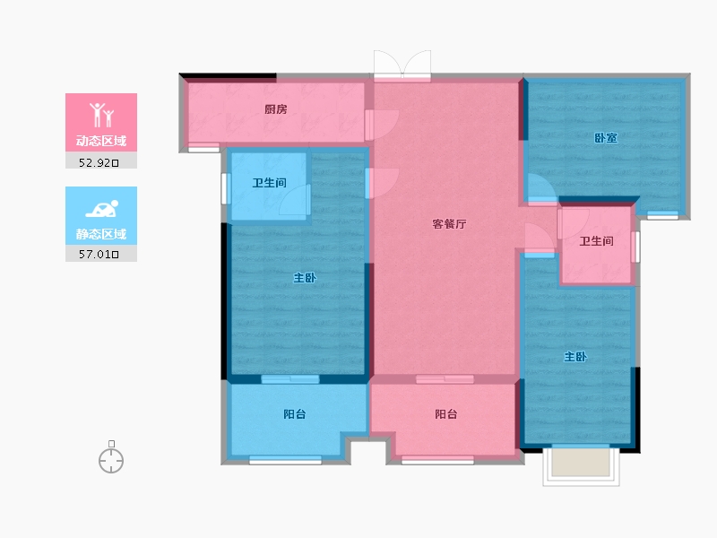 陕西省-商洛市-丰阳-100.00-户型库-动静分区