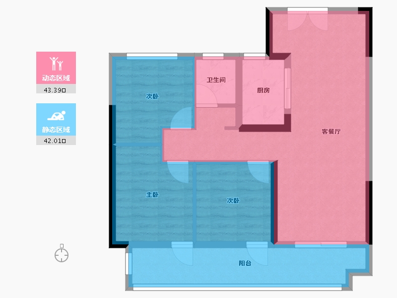 湖北省-宜昌市-龙盘湖世纪山水-78.92-户型库-动静分区