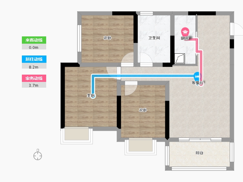 四川省-宜宾市-阳光新城-76.87-户型库-动静线