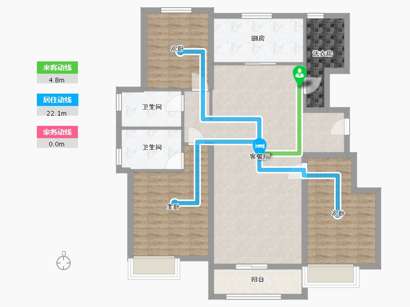 天津-天津市-保利云水园-110.00-户型库-动静线