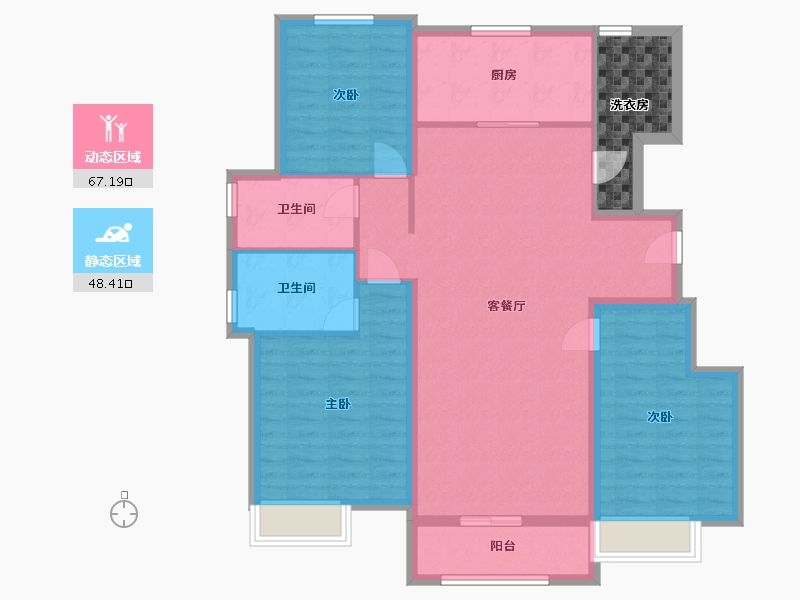 天津-天津市-保利云水园-110.00-户型库-动静分区