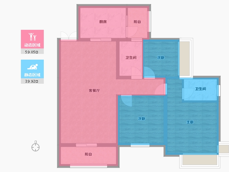 贵州省-毕节市-新城国博城-92.00-户型库-动静分区