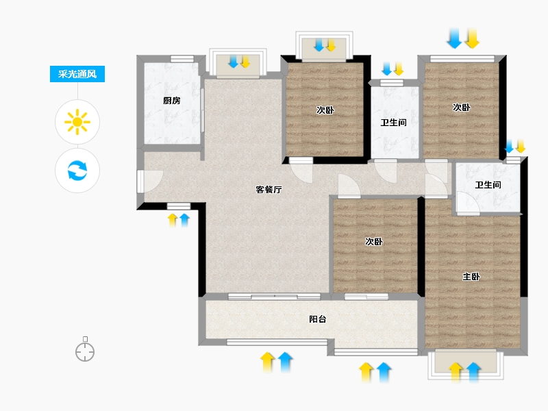 福建省-漳州市-建发-110.00-户型库-采光通风