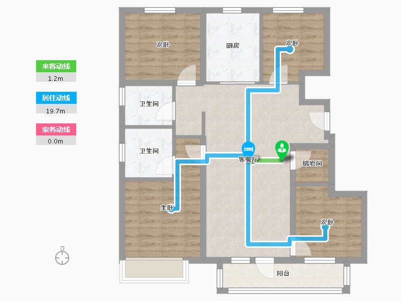 河北省-廊坊市-金地时代艺境-108.00-户型库-动静线