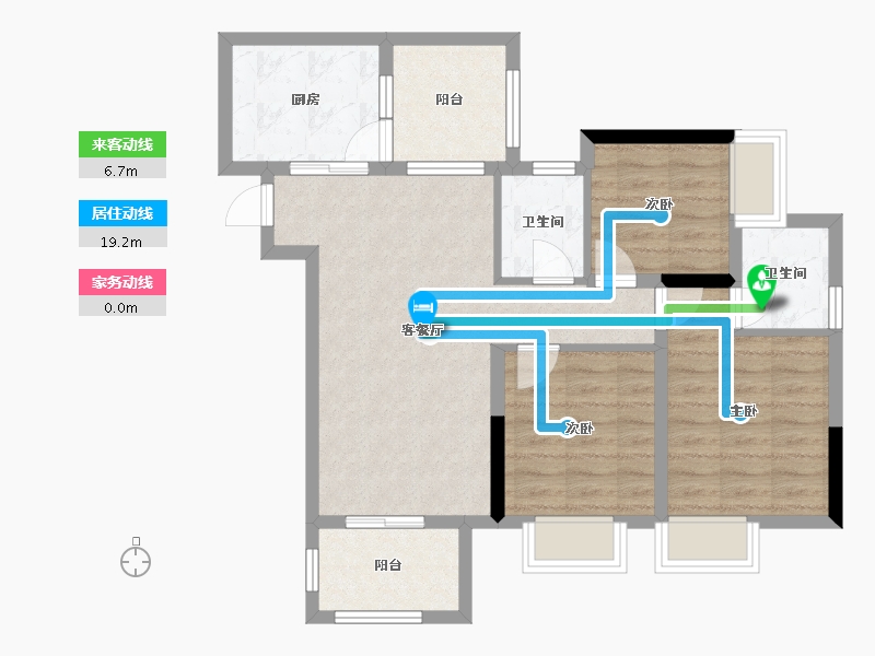 重庆-重庆市-中交中央公园-80.00-户型库-动静线