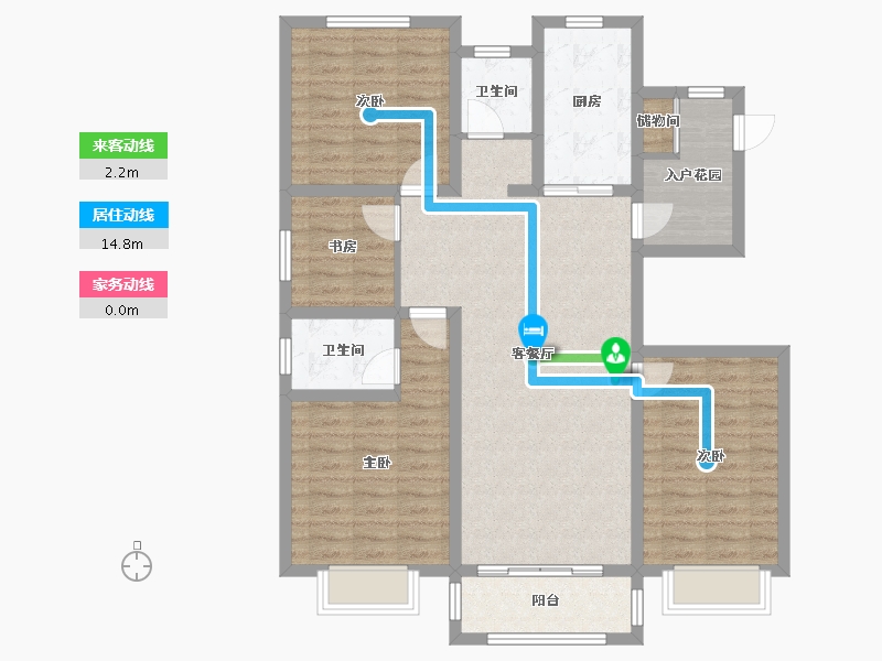 山东省-泰安市-中央公园-140.00-户型库-动静线