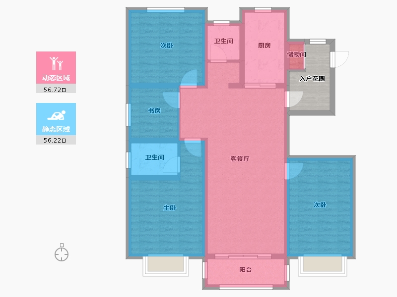 山东省-泰安市-中央公园-140.00-户型库-动静分区