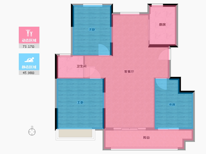 安徽省-淮南市-东悦府-109.00-户型库-动静分区