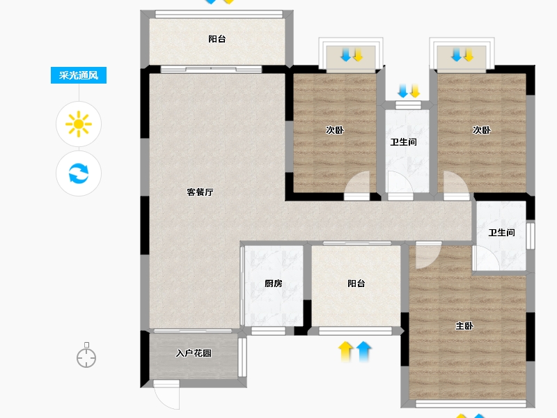 广西壮族自治区-南宁市-上林万福达财富中心-100.00-户型库-采光通风