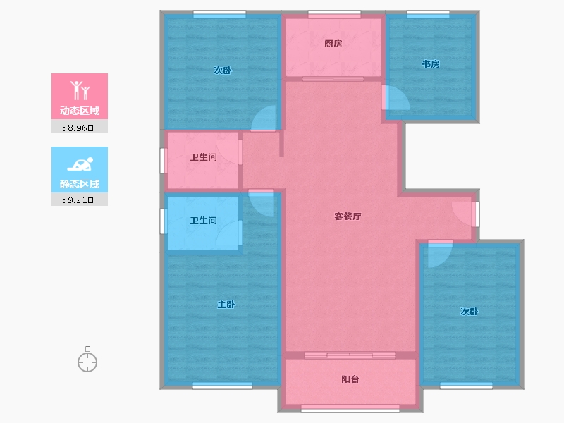 河南省-濮阳市-百合清华园-106.00-户型库-动静分区