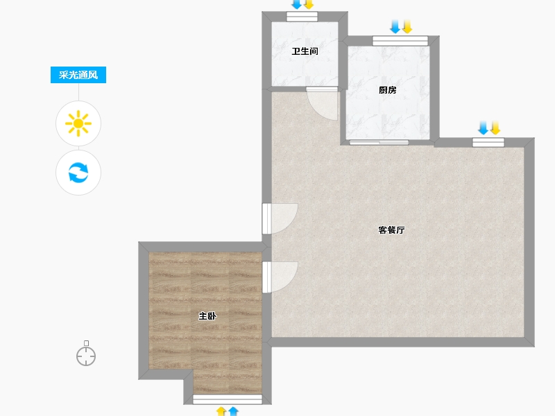 福建省-厦门市-禹洲海墅-68.00-户型库-采光通风