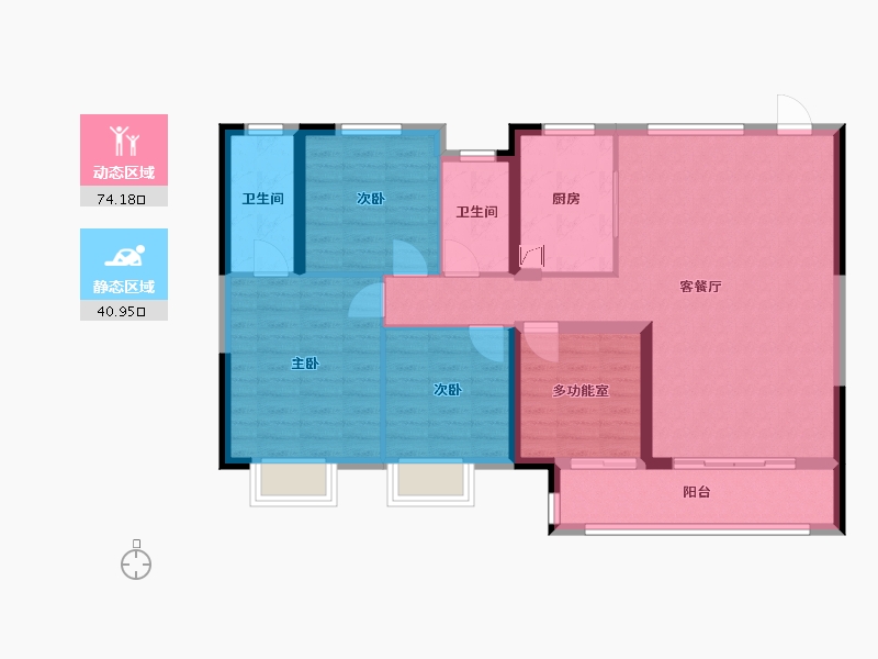 湖南省-长沙市-钰和城-115.00-户型库-动静分区