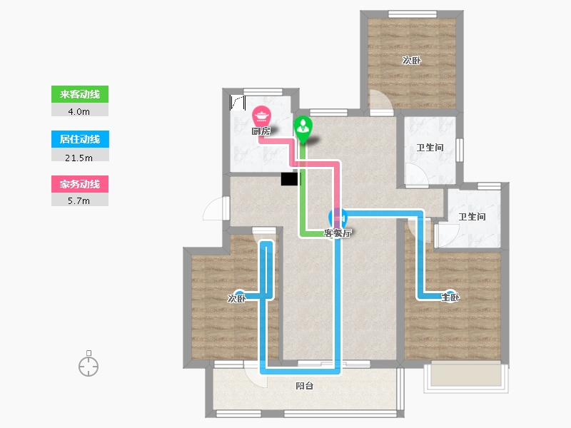 山东省-济宁市-祥生未来城-90.00-户型库-动静线