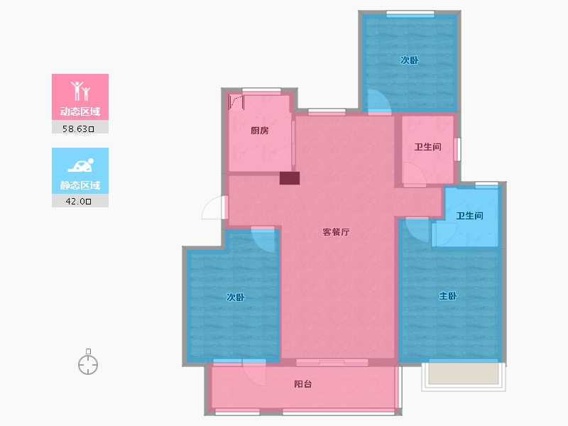 山东省-济宁市-祥生未来城-90.00-户型库-动静分区