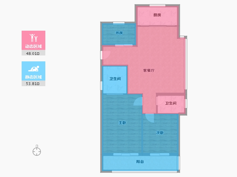 浙江省-温州市-光璟雅苑-93.00-户型库-动静分区