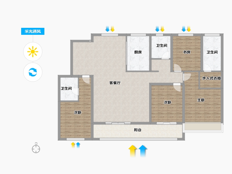 江苏省-连云港市-易居学府-155.00-户型库-采光通风