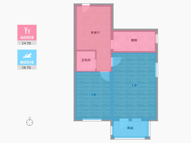 北京-北京市-后南仓小区-56.00-户型库-动静分区