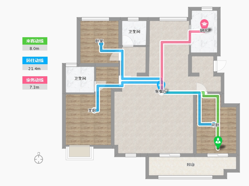 浙江省-嘉兴市-万科泊越湾项目生活区-120.00-户型库-动静线